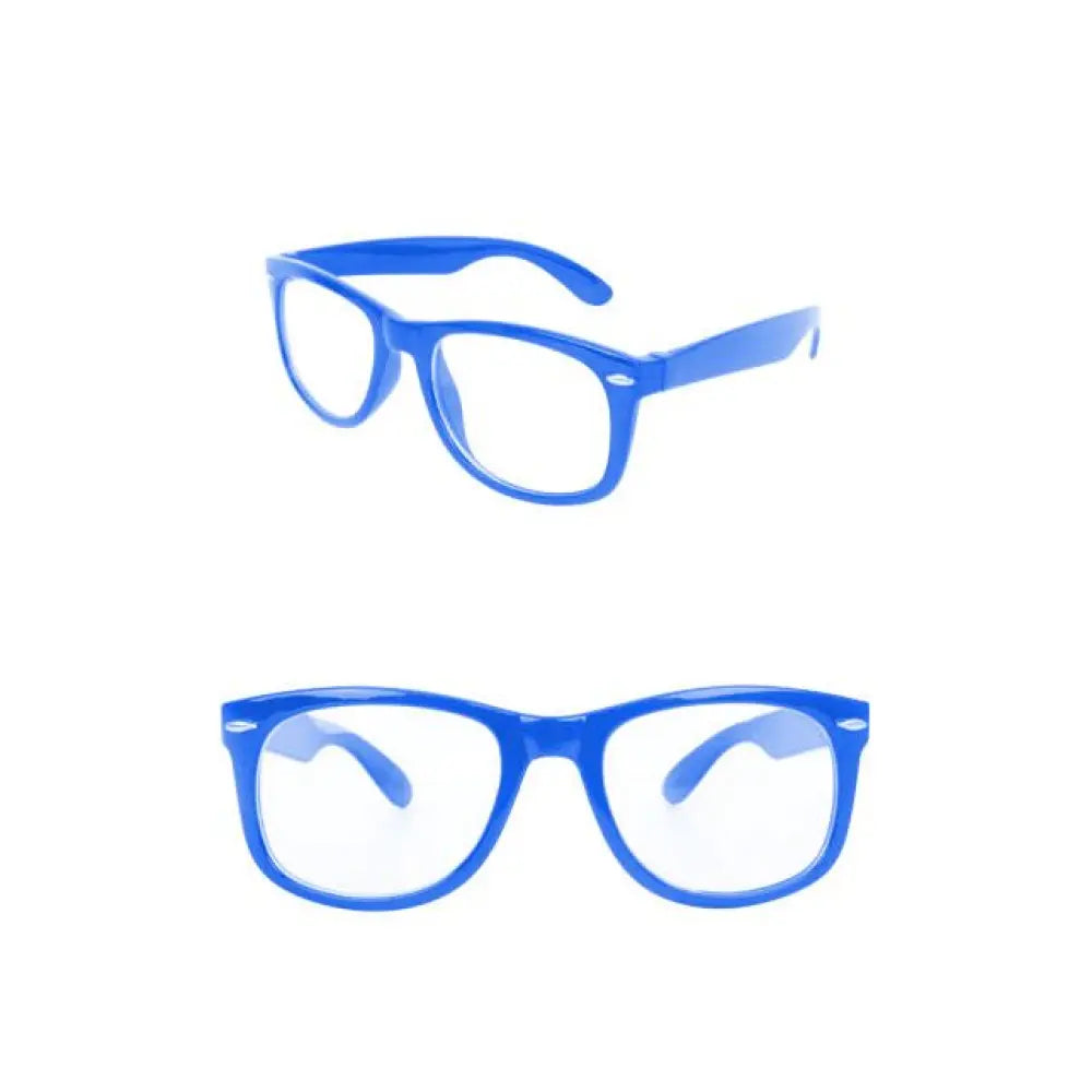 Lunettes Bleu avec Verre Transparent