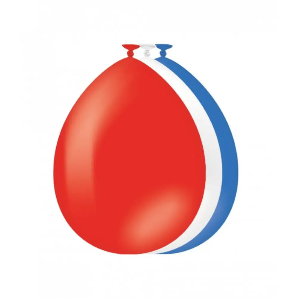 25 Ballons 30cm - Mélange Bleu/Blanc/Rouge