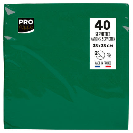 40Serv. OUATE micro-gauf.38X38Vert sapin