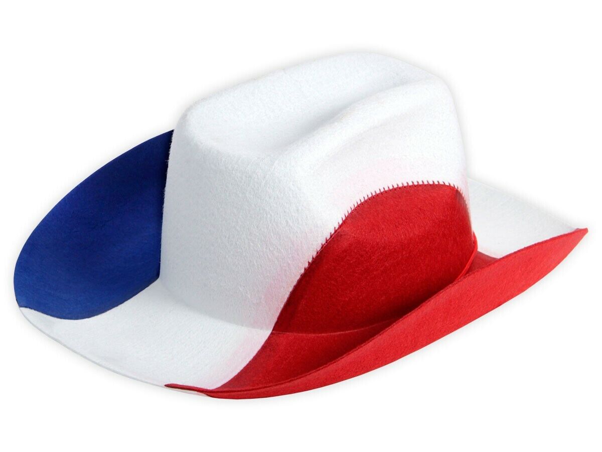 Chapeau de cow-boy tricolore France