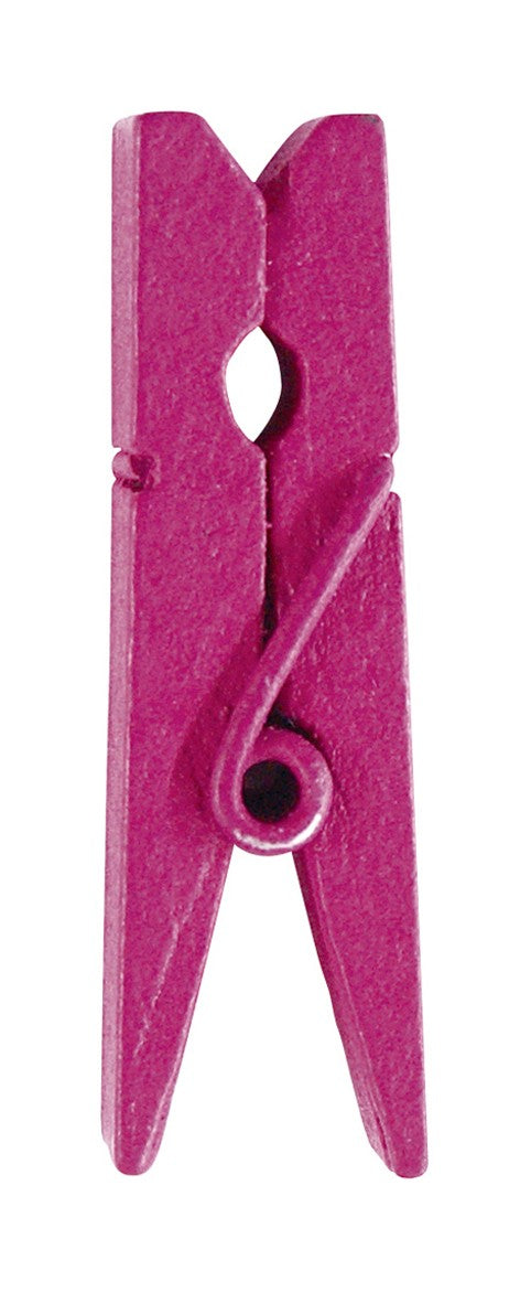 Mini pince en bois Fuchsia