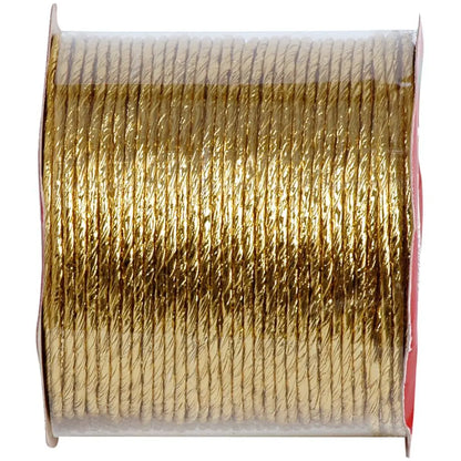 Corde de Papier Métallisé Laitonné Or - 2mm x 20m