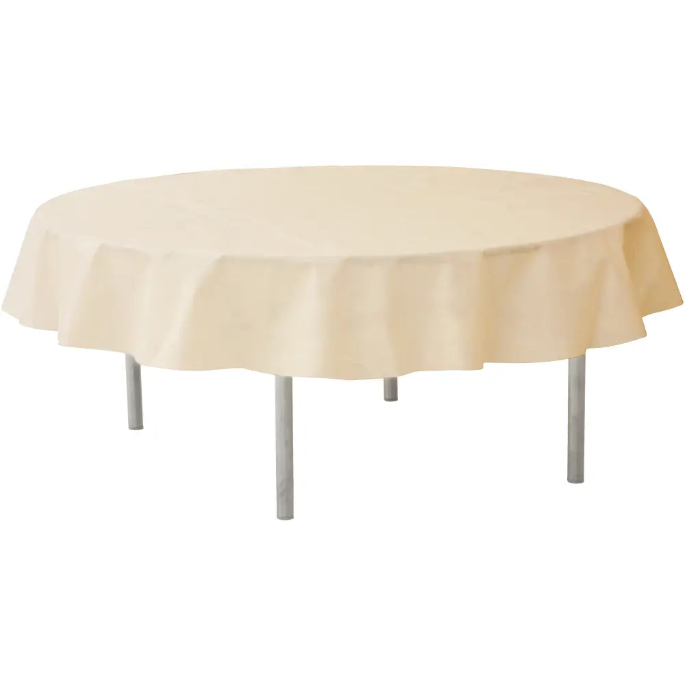 Nappe ronde unie Ivoire - Diamètre 240 cm