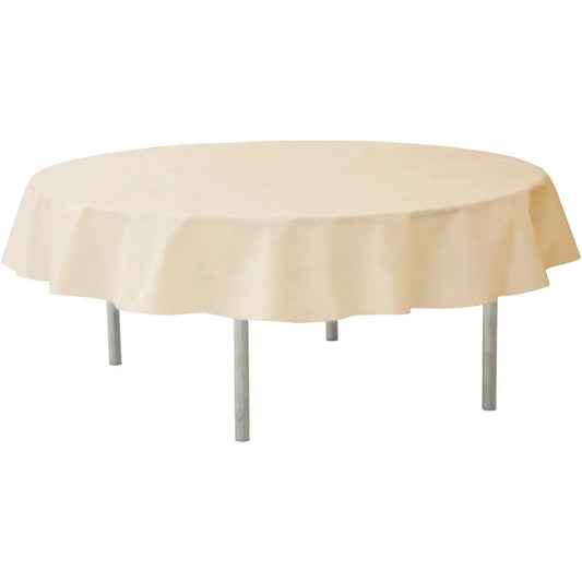 Nappe ronde unie Ivoire - Diamètre 240 cm