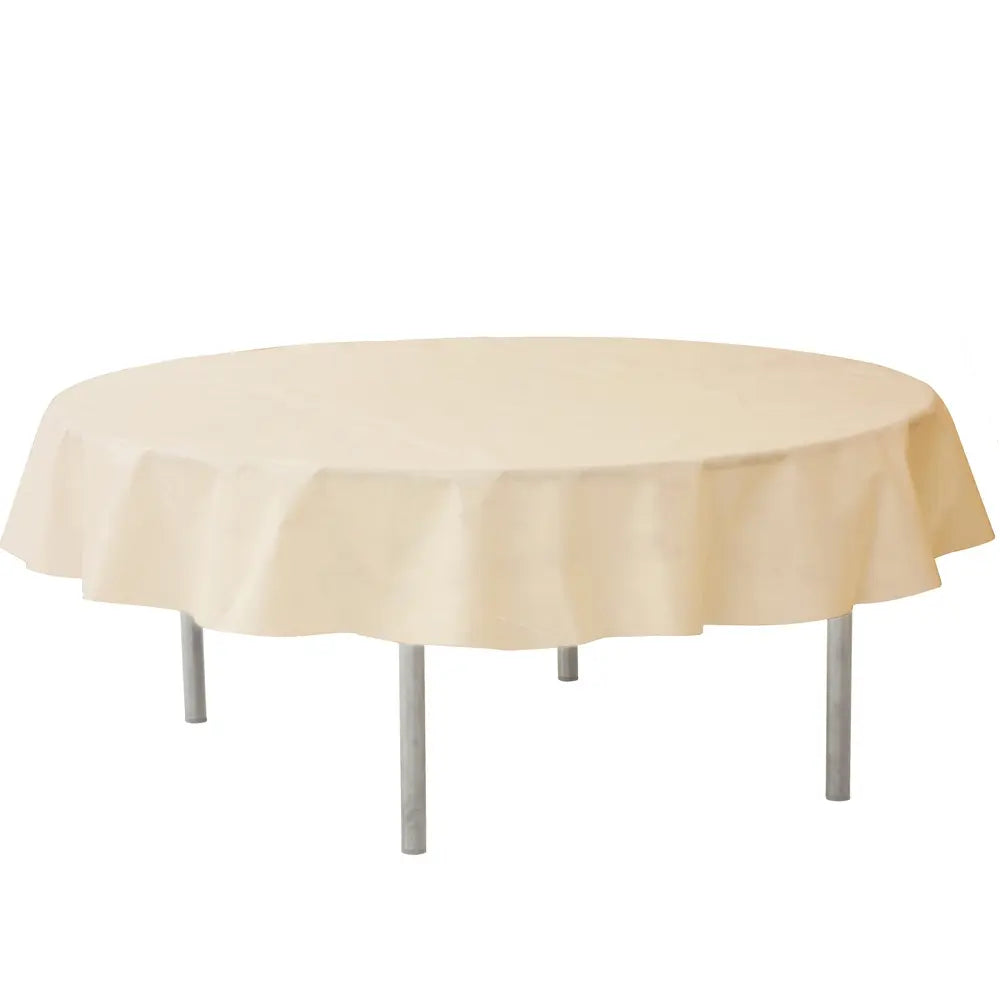 Nappe ronde unie Ivoire - Diamètre 240 cm