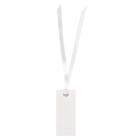Marque-place rectangle ruban Blanc