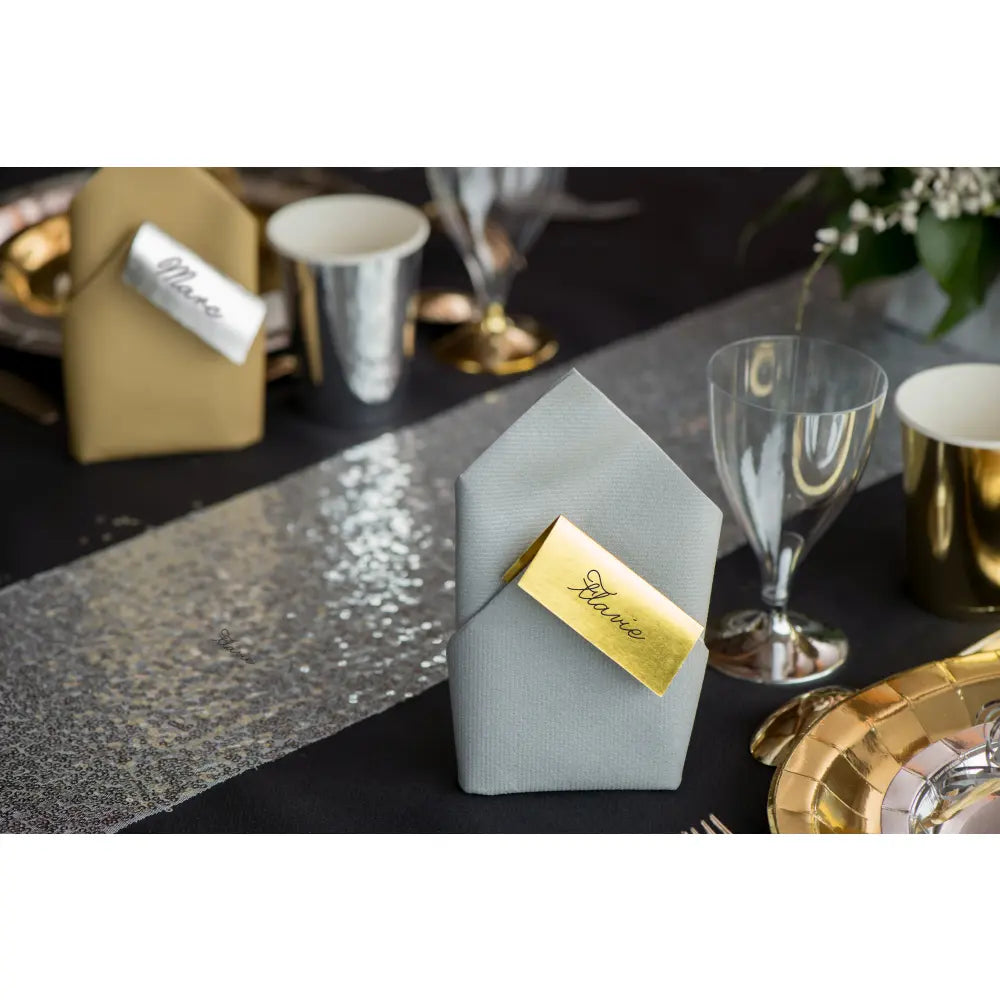 10 Marques places métallisé Or