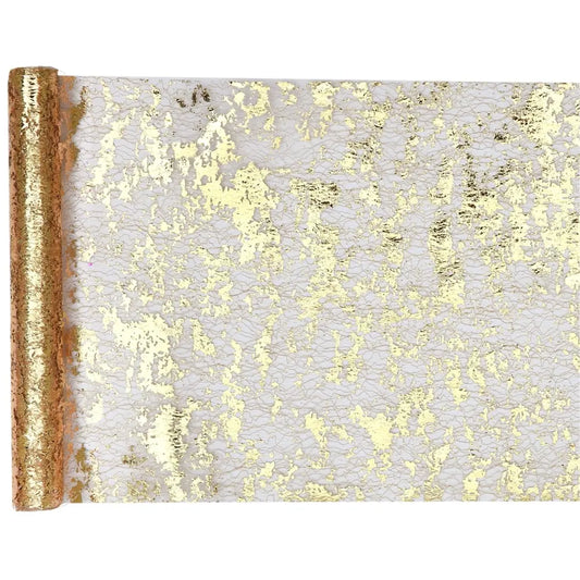 Chemin de Table 28 cm x 5 m - Fantaisie Brillant Or