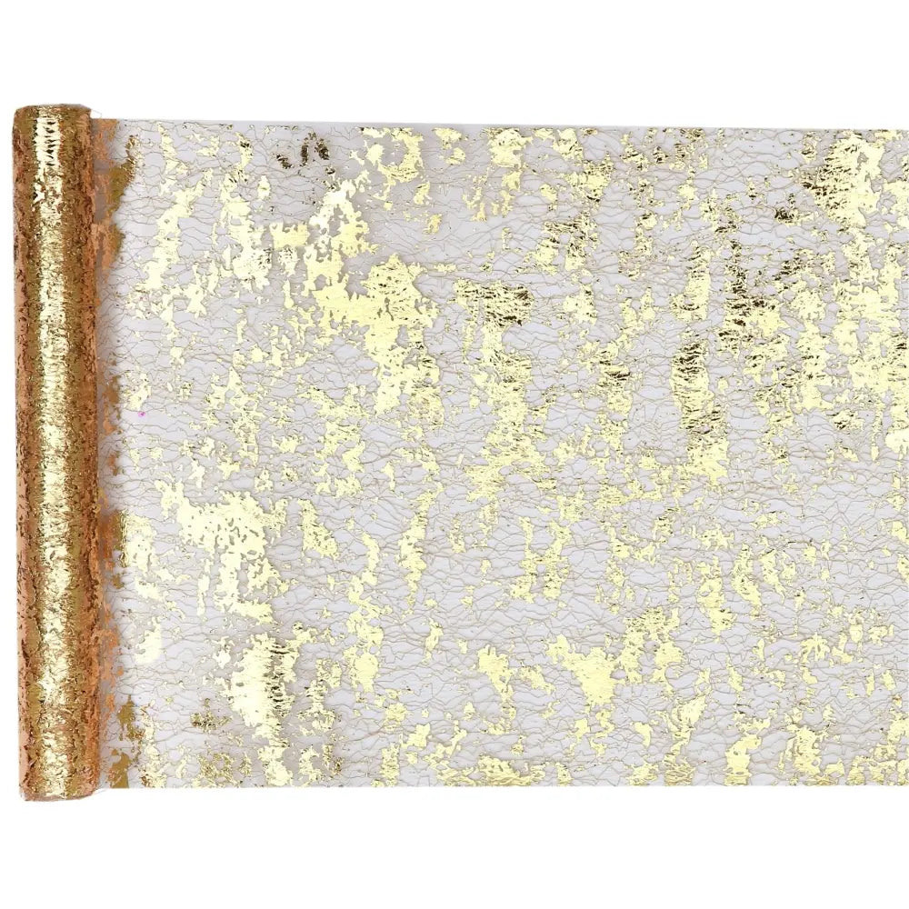 Chemin de Table 28 cm x 5 m - Fantaisie Brillant Or