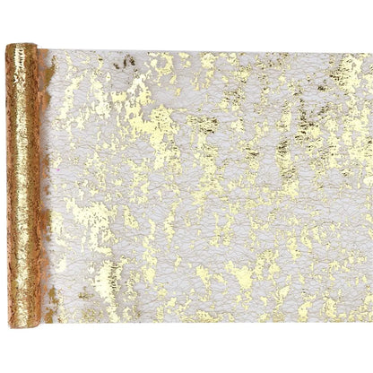 Chemin de Table 28 cm x 5 m - Fantaisie Brillant Or