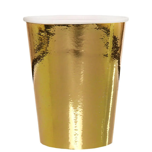 10 Gobelets en Carton 27cl - Brillant Or