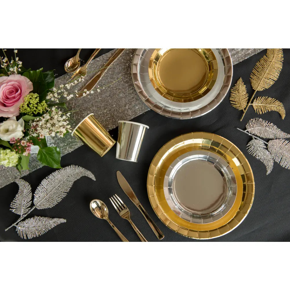 10 Gobelets en Carton 27cl - Brillant Or