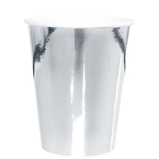 10 Gobelets en Carton 27cl - Brillant Argent
