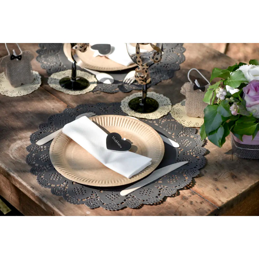 10 Assiettes en Carton D22.5cm - Kraft