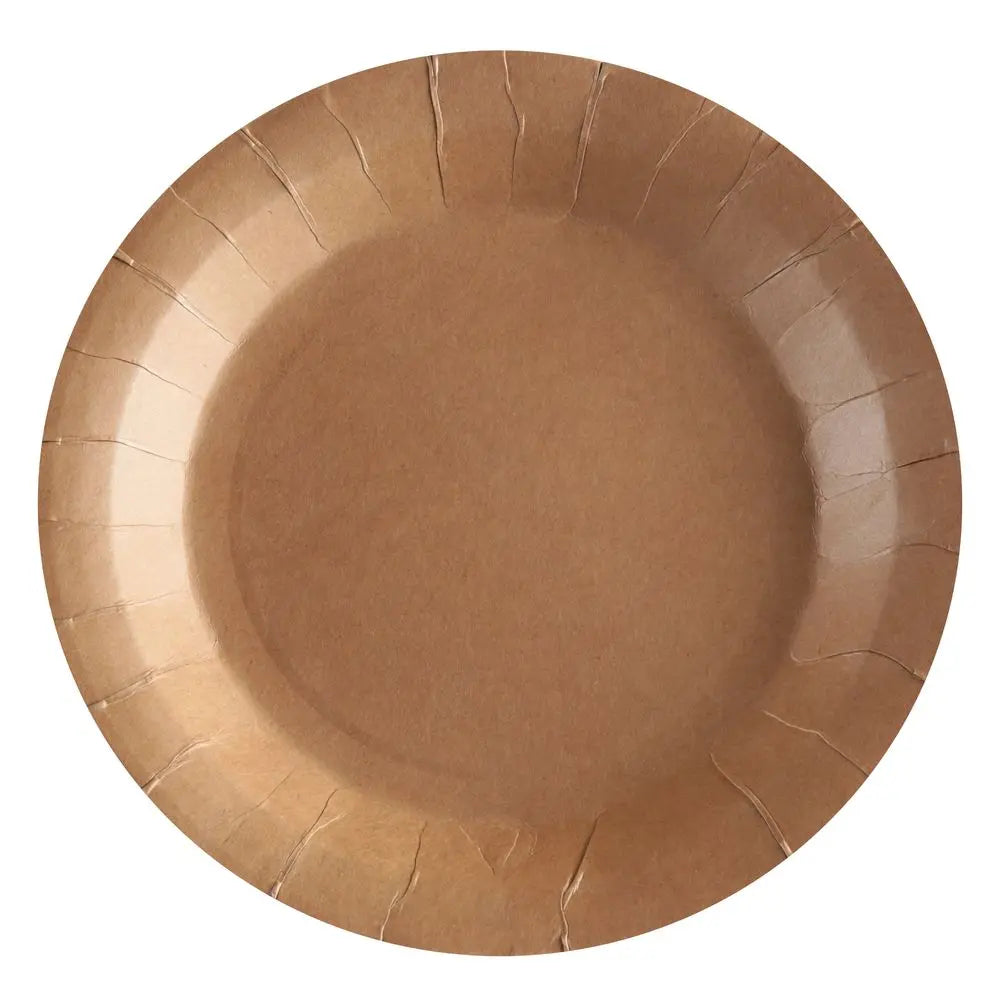 10 Assiettes en Carton D22.5cm - Kraft