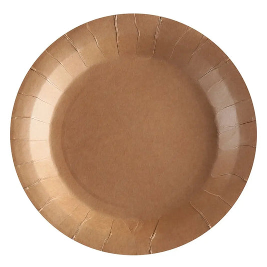 10 Assiettes en Carton D22.5cm - Kraft