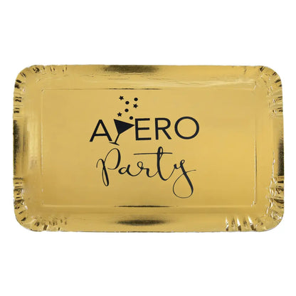 5 Plateaux 28.5 x 19.5 cm - ''Apéro Or''