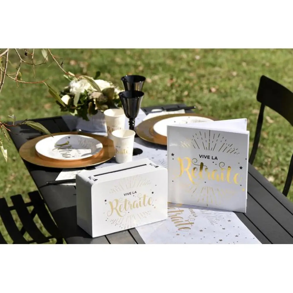 Tirelire - Vive la retraite Blanc