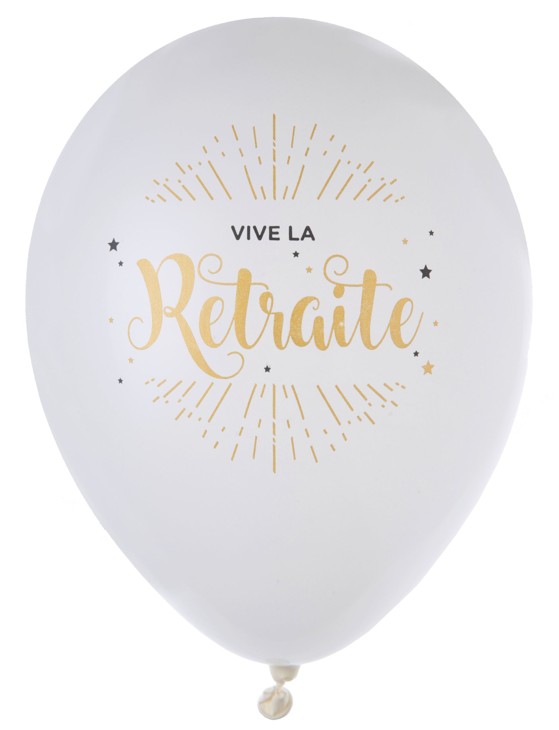 Ballon Vive la retraite Blanc