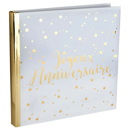 Livre d'or - Joyeux Anniversaire Métal Or