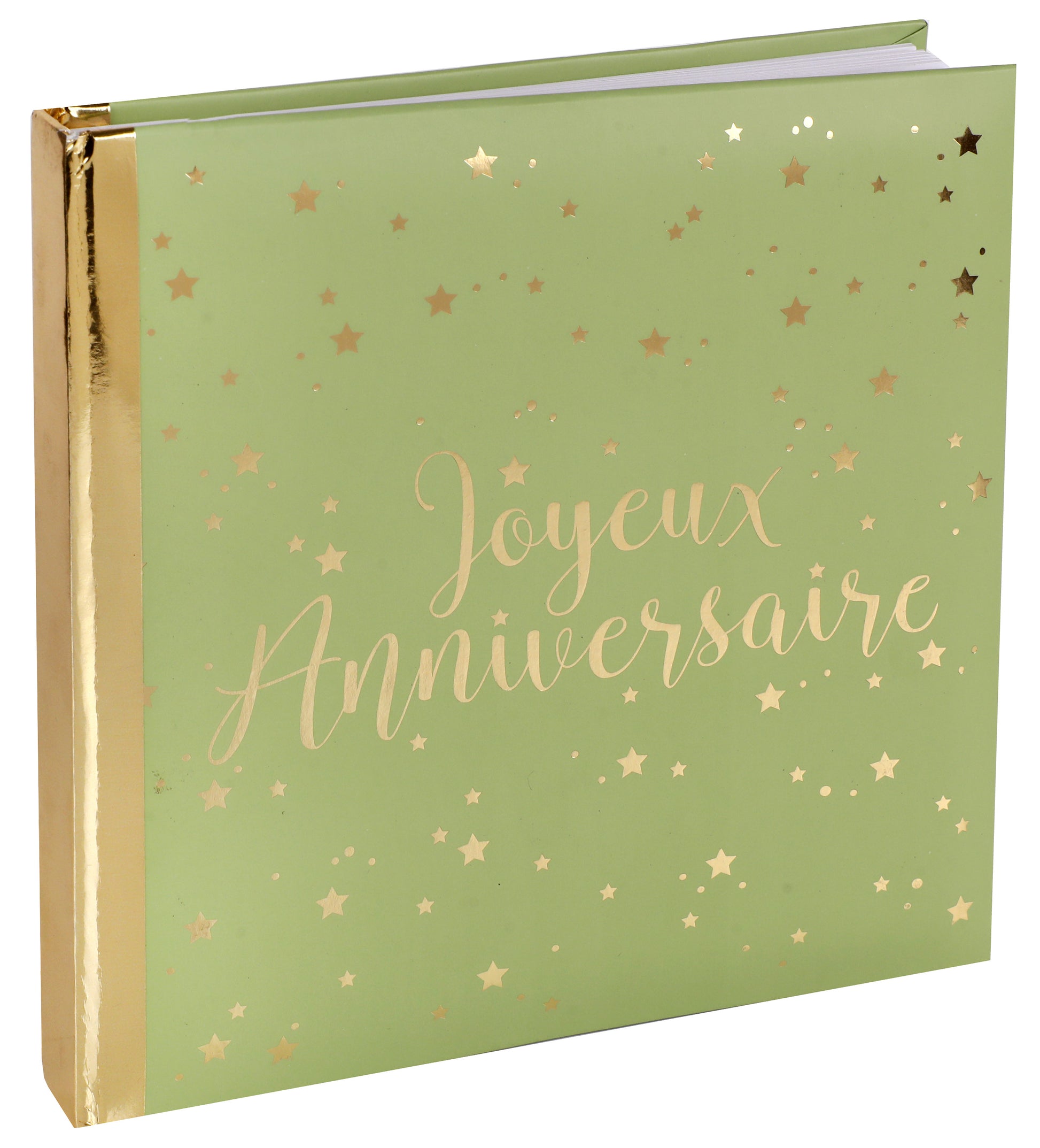 Livre d'or Joyeux Anniversaire métallisé Blanc