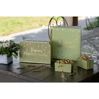 Livre d'or - Joyeux Anniversaire Métal Sauge