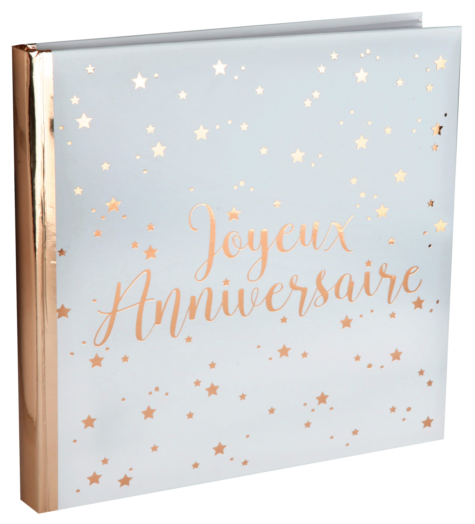 Livre d'or Joyeux Anniversaire métallisé Rose gold