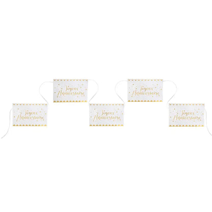  Banderole - Joyeux Anniversaire Métal Or