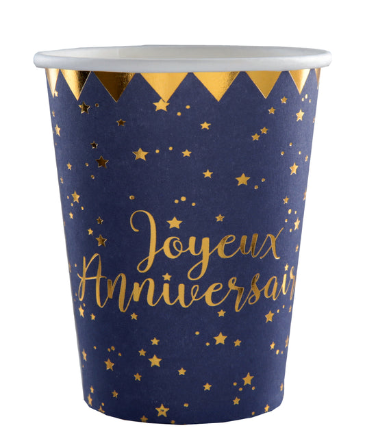 Gobelet Joyeux Anniversaire Bleu