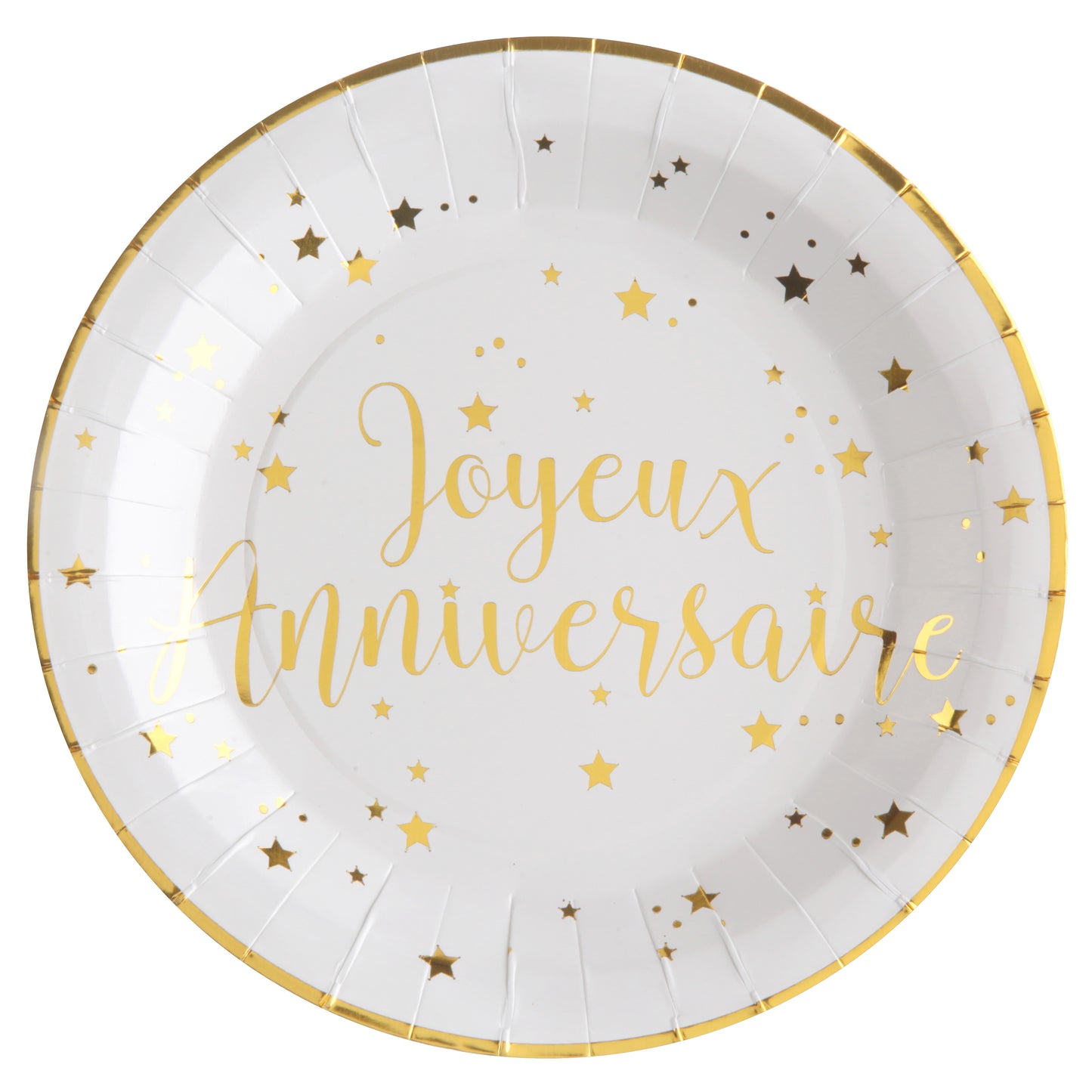 Assiette Joyeux Anniversaire Blanc