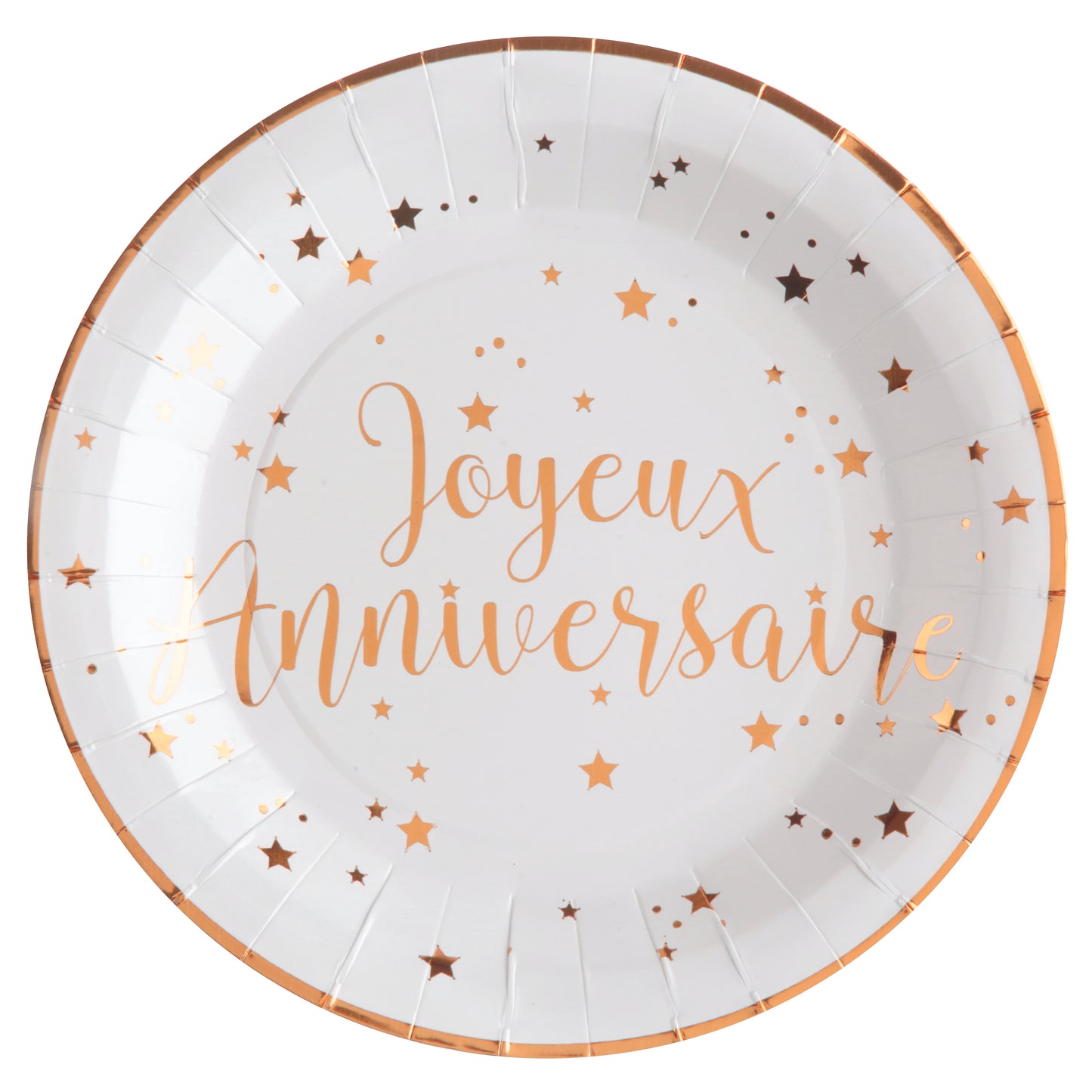 Assiette Joyeux Anniversaire Rose gold