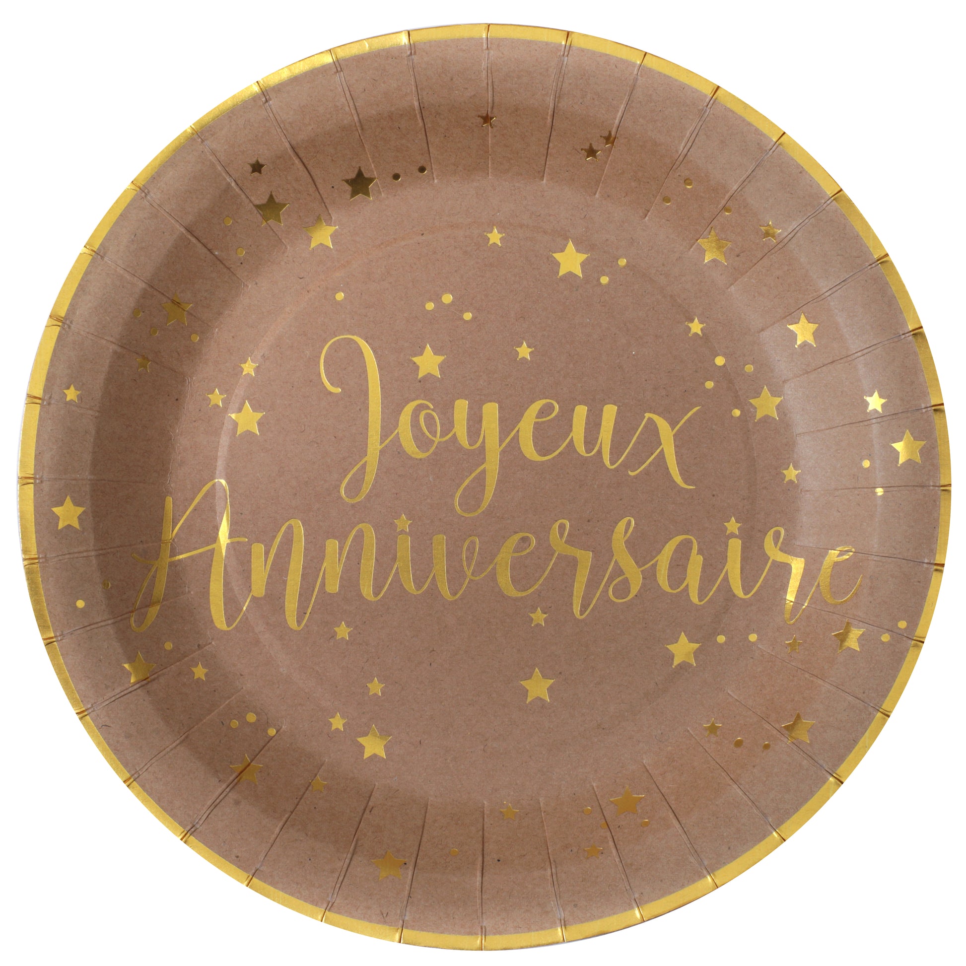 Assiette Joyeux Anniversaire Kraft