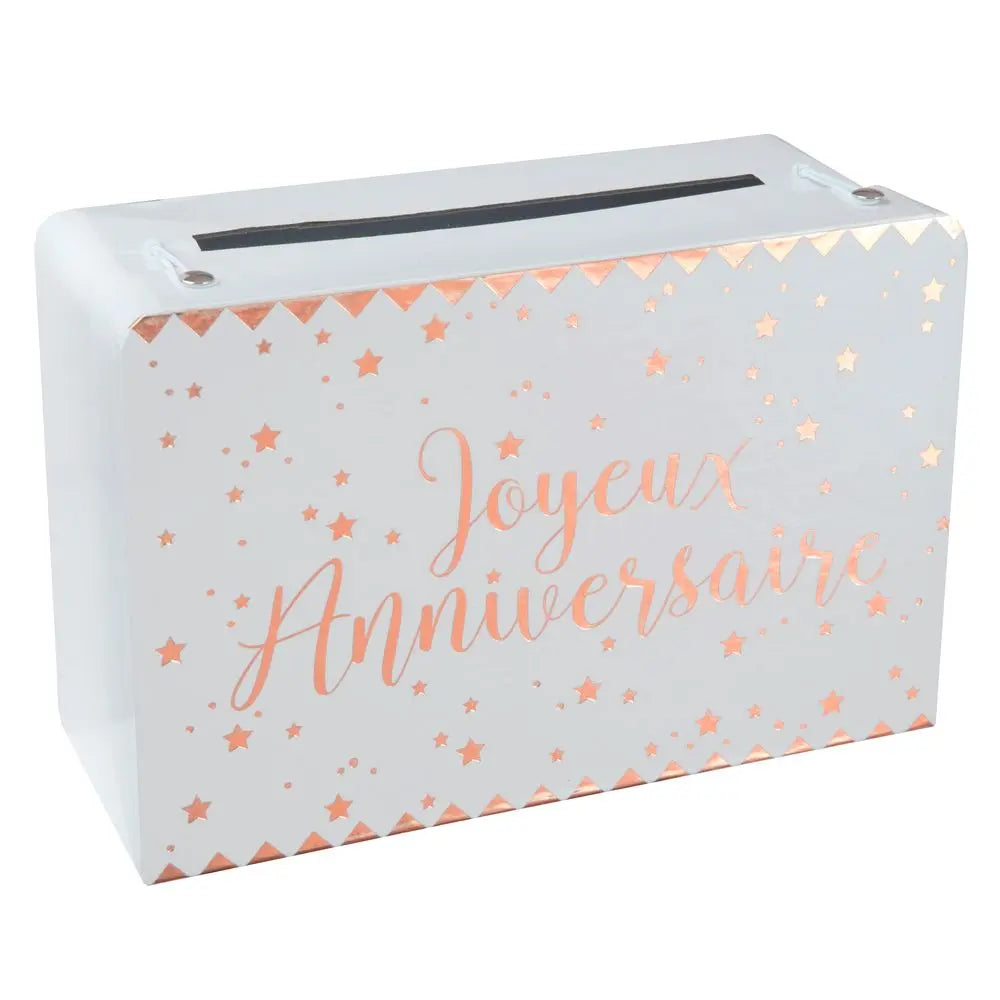  Tirelire - Joyeux Anniversaire Métal Rose Gold