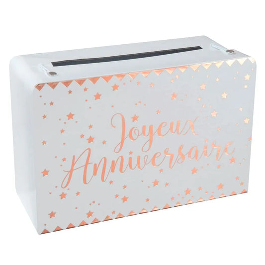 Tirelire - Joyeux Anniversaire Métal Rose Gold