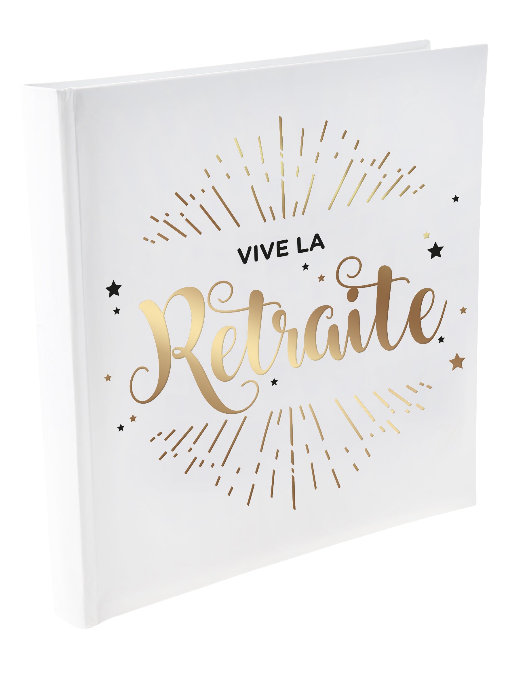 Livre d'or Vive la retraite métallisé Blanc