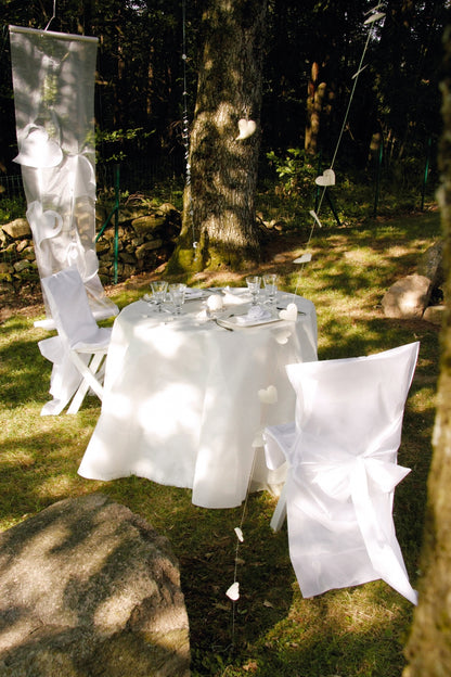 Nappe ronde unie Blanc