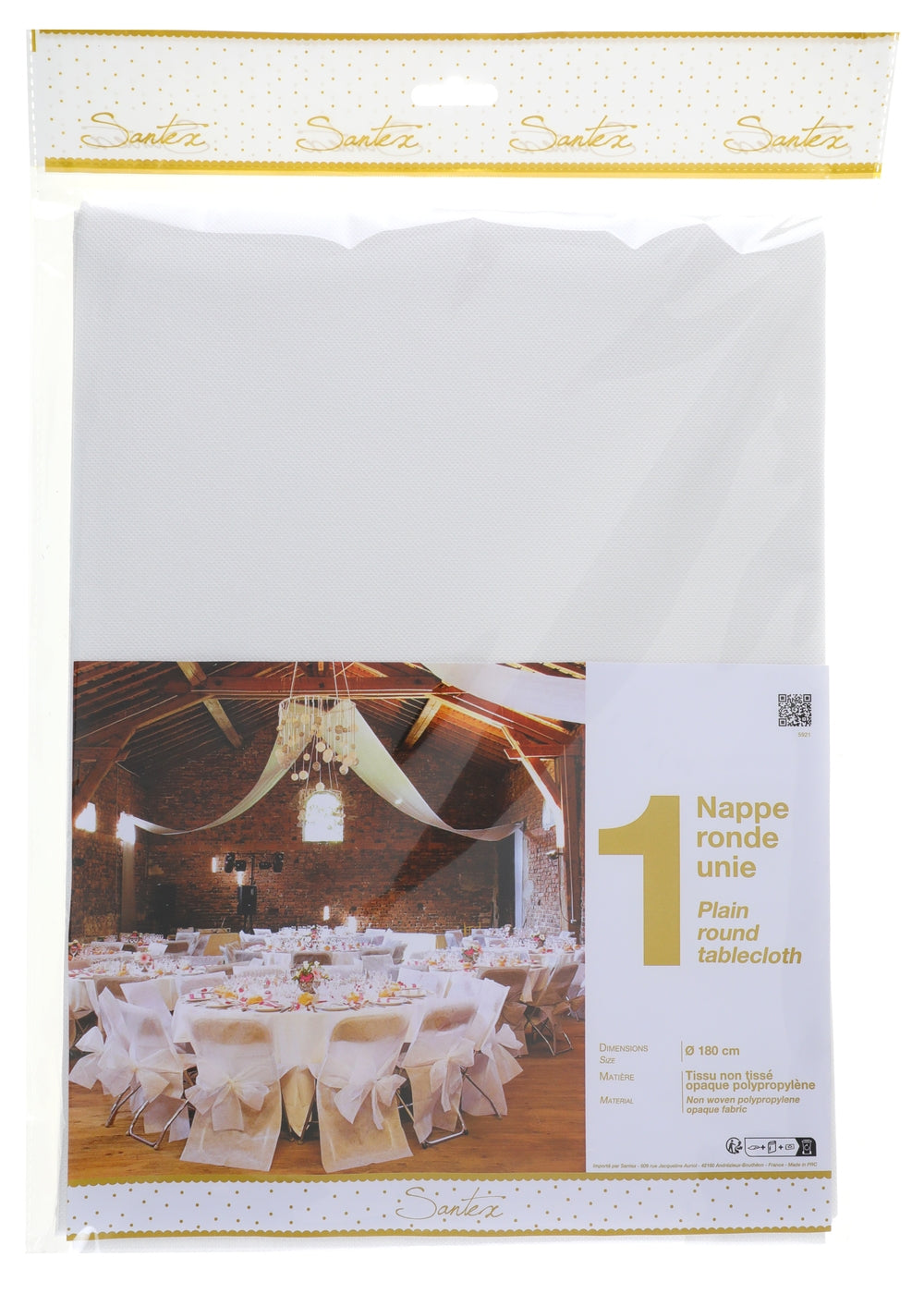 Nappe ronde unie Blanc