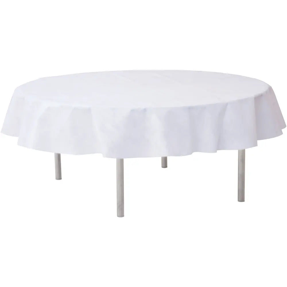 Nappe ronde unie Blanc - Diamètre 180 cm
