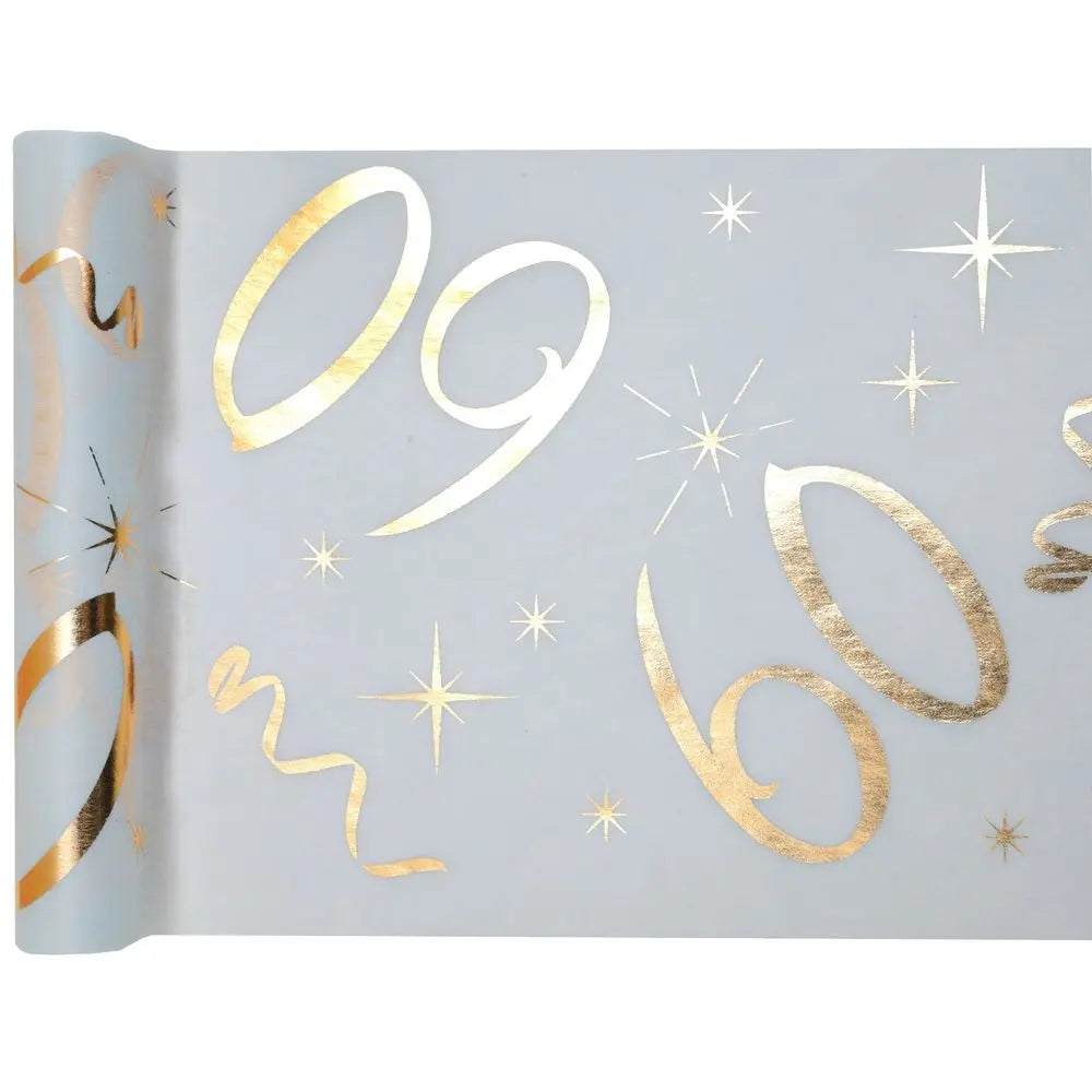 Chemin de Table - Etincelant Or - 60 Ans