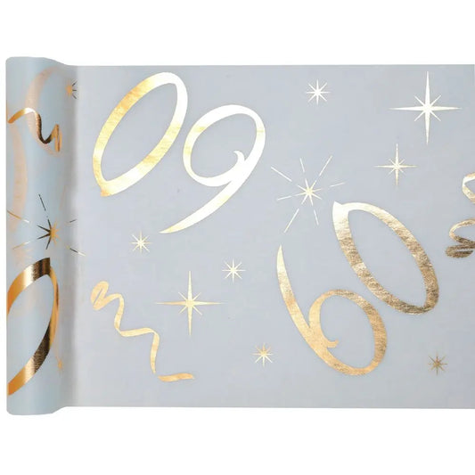 Chemin de Table - Etincelant Or - 60 Ans