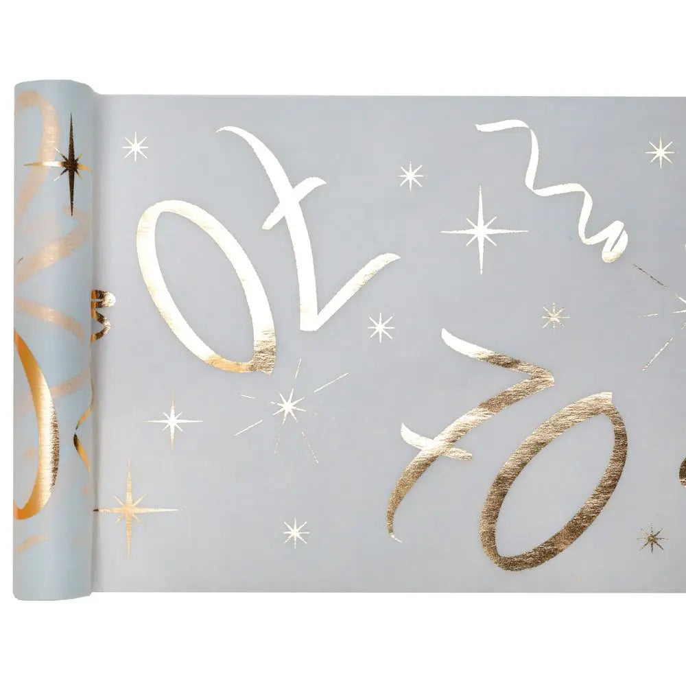 Chemin de Table - Etincelant Or - 70 Ans