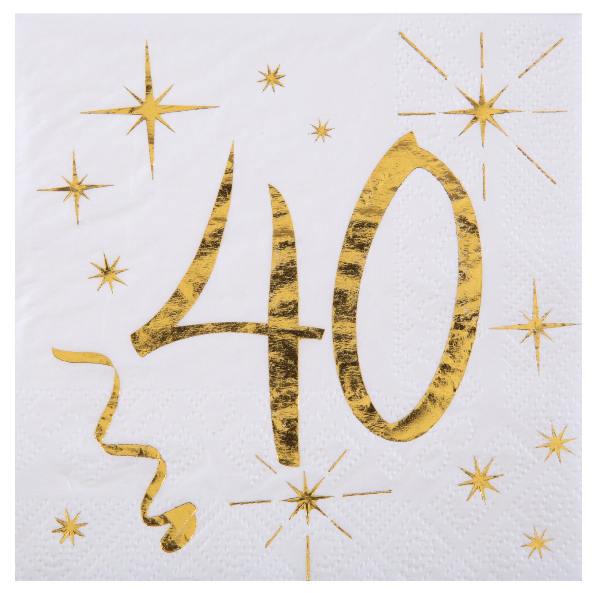  Serviette des âges or 40 ans