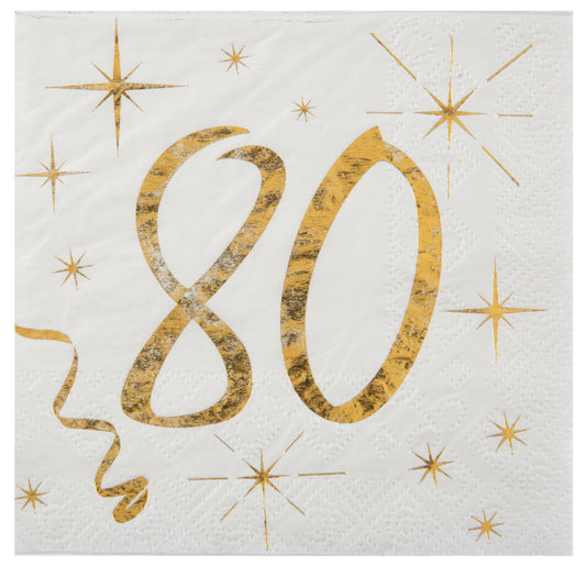  Serviette des âges or 80 ans