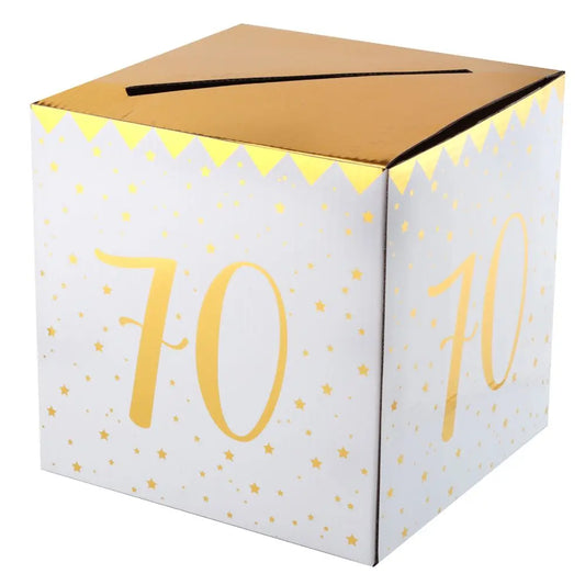 Tirelire Urne - Etincelant Or - 70 Ans