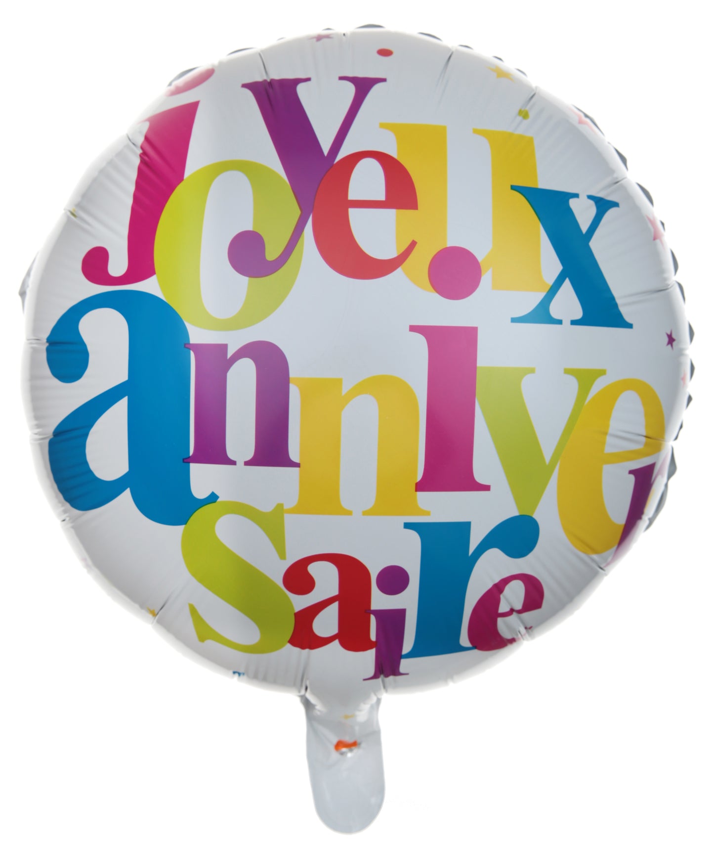 Ballon Alu Joyeux Anniversaire festif Multicolore