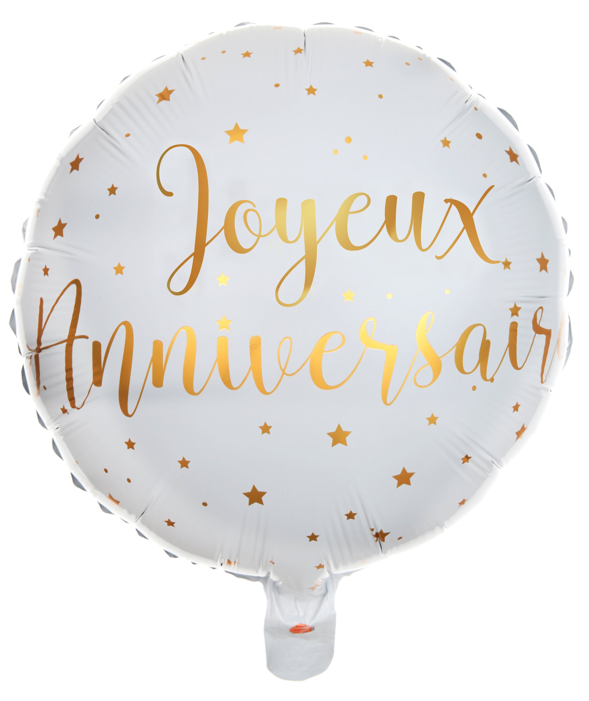  Ballon Alu Joyeux Anniversaire métallisé Blanc