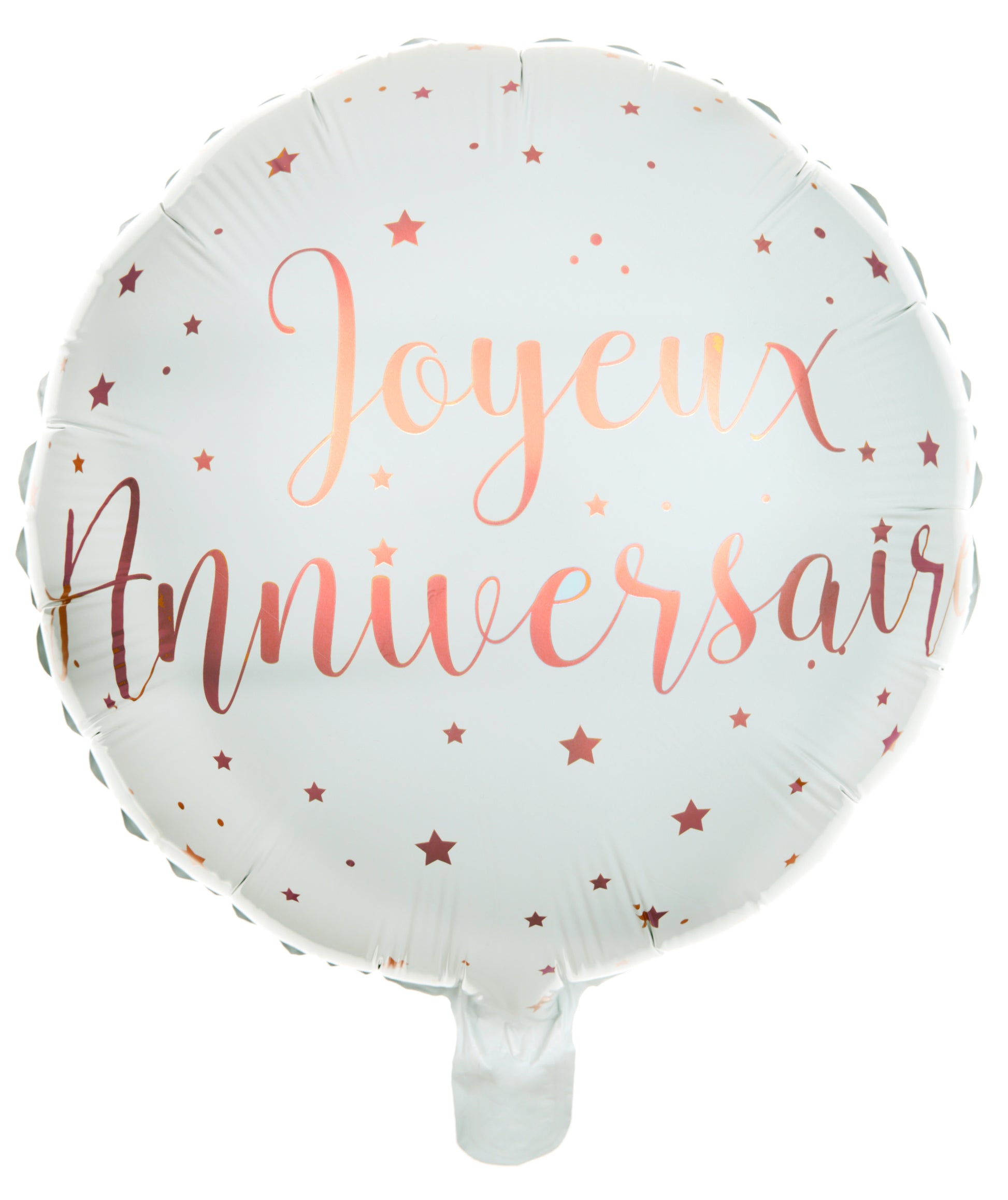  Ballon Alu Joyeux Anniversaire métallisé Rose gold