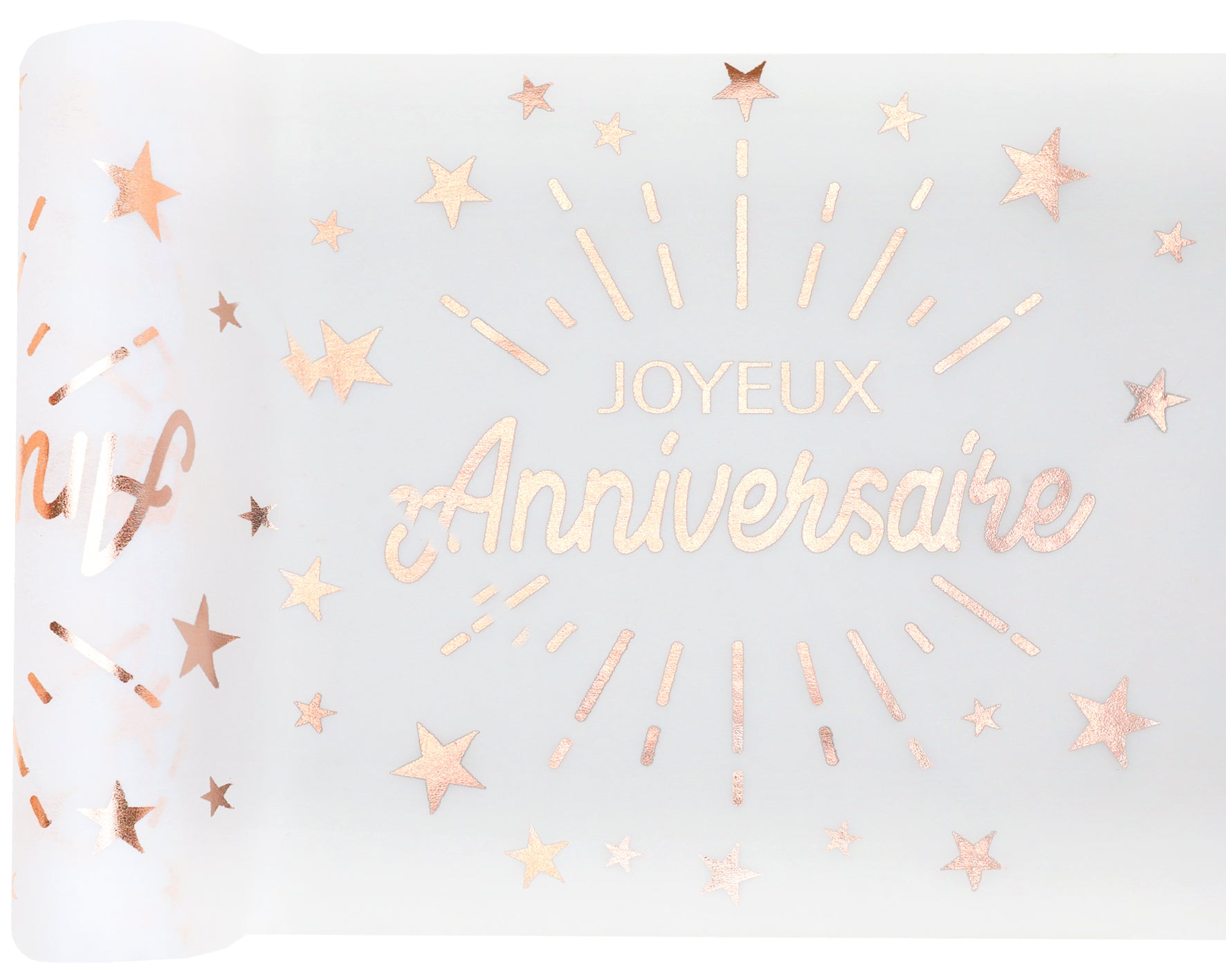  Chemin de table Anniversaire Etincelant Rose gold