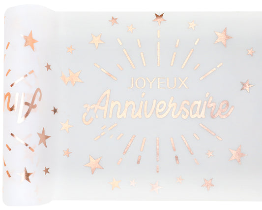  Chemin de table Anniversaire Etincelant Rose gold