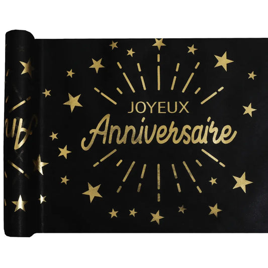  Chemin de table Anniversaire Etincelant Or